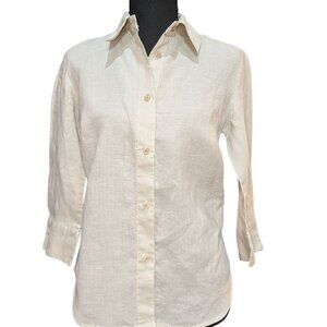100% Ramie Zara Button-Up Shirt